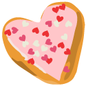 Pink Heart Donut