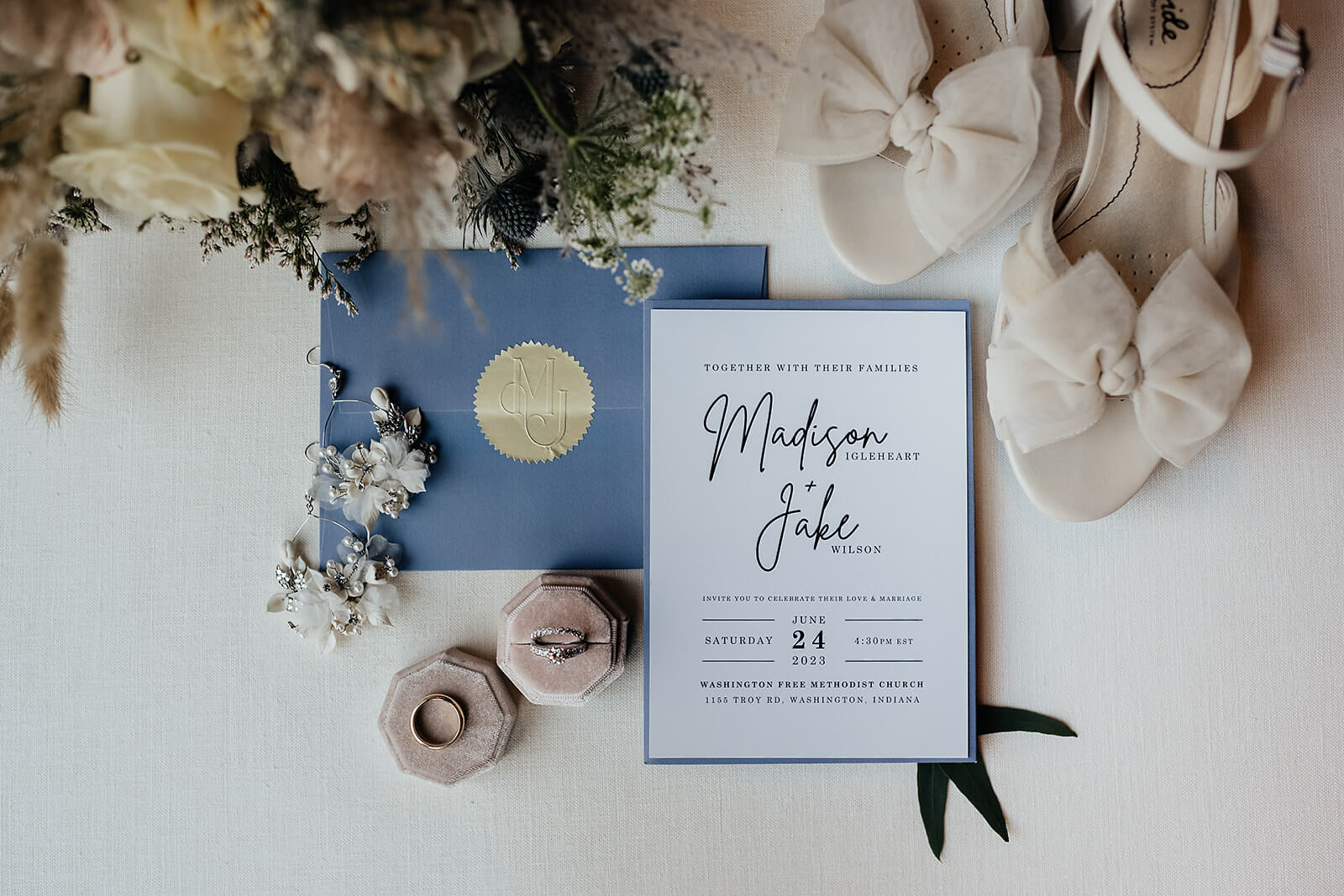 Wilson Wedding Invitation | Photo by Kim Kaye Photography