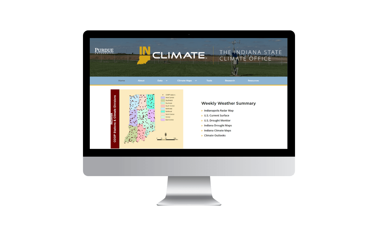 Indiana State Climate Website